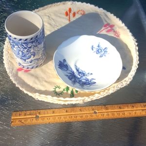 Mason's Crabtree cup & Staffordshire Bone china soap dish